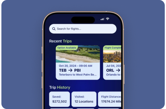 mobile preview of top of our mobile app