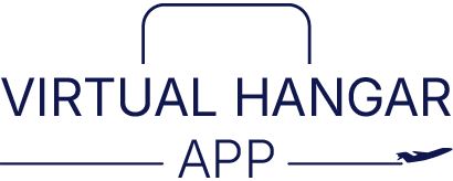 Line Style Virtual Hangar App Logo